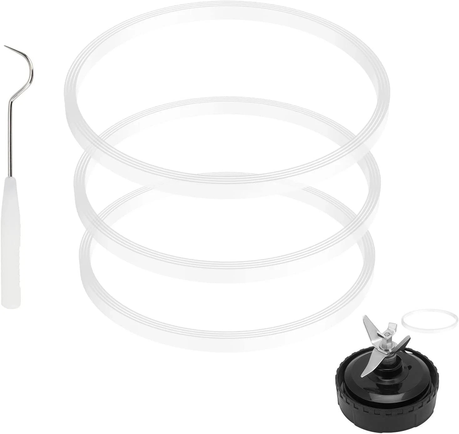 3 Pack Rubber Gaskets Seal White O-Ring for Ninja Pro Blender for Ninja BL660 11