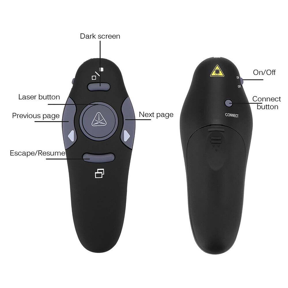 Wireless USB PPT Presenter Remote Control Laser Pointer Pen Clicker