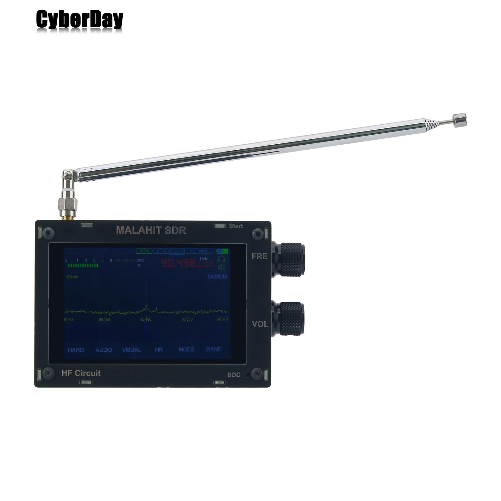 Hifi Audio MALAHIT SDR 50KHz-2GHZ DSP SDR Receiver Radio AM/NFM/WFM w/ Speaker