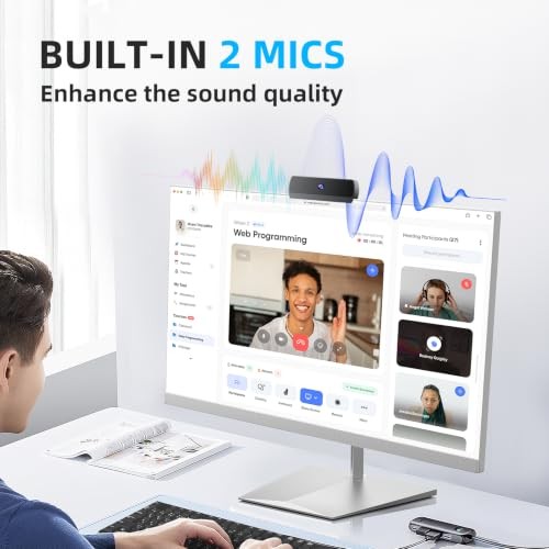 1080P HD Webcam, USB Plug & Play Computer Camera, Auto Low-Light 1080P webcam