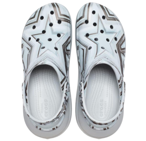 Crocs Men and Women's Classic Crush Disco Clog Shimmer Multi