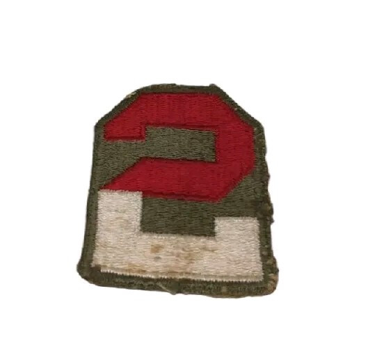 WWII US Army Shoulder Patch 2nd Unit Embroidered Vintage