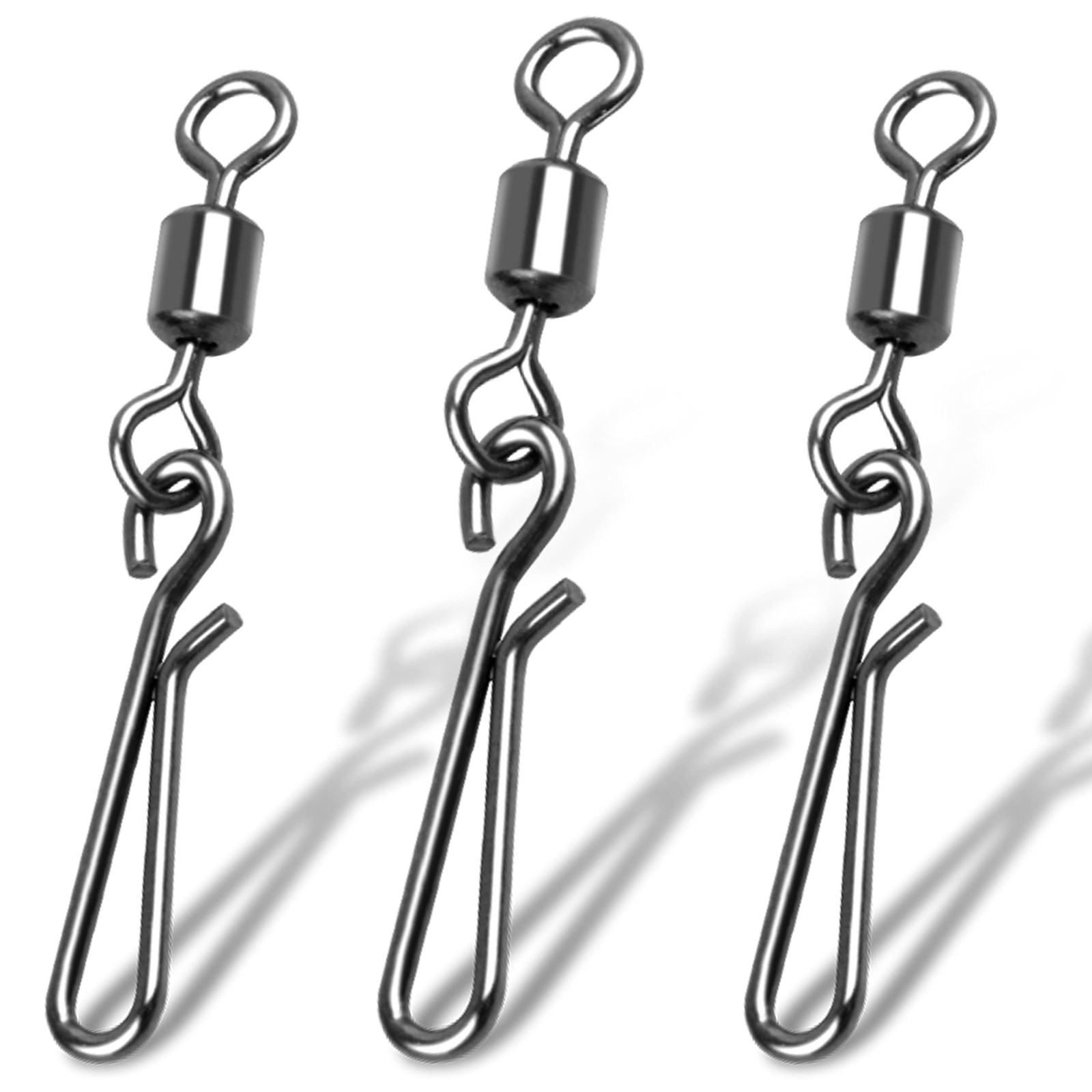Fishing Barrel Snap Swivels Rolling High Strength Clip Saltwater Connector