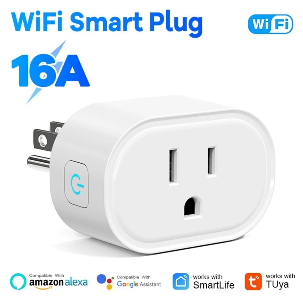 WiFi Smart Plug US Outlet 16A 16A Alexa Google Assistant App Remote Timer Contro