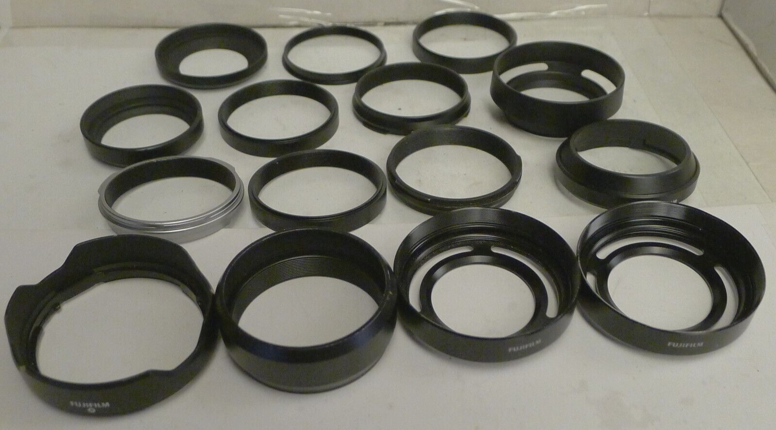 Lot of Camera Lens Hoods & Adapters - Includes Fujifilm and Others