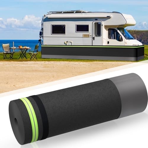 Easy Installation RV Skirting, Travel Wheel Skirt for 2.6 x65.62 ft Black