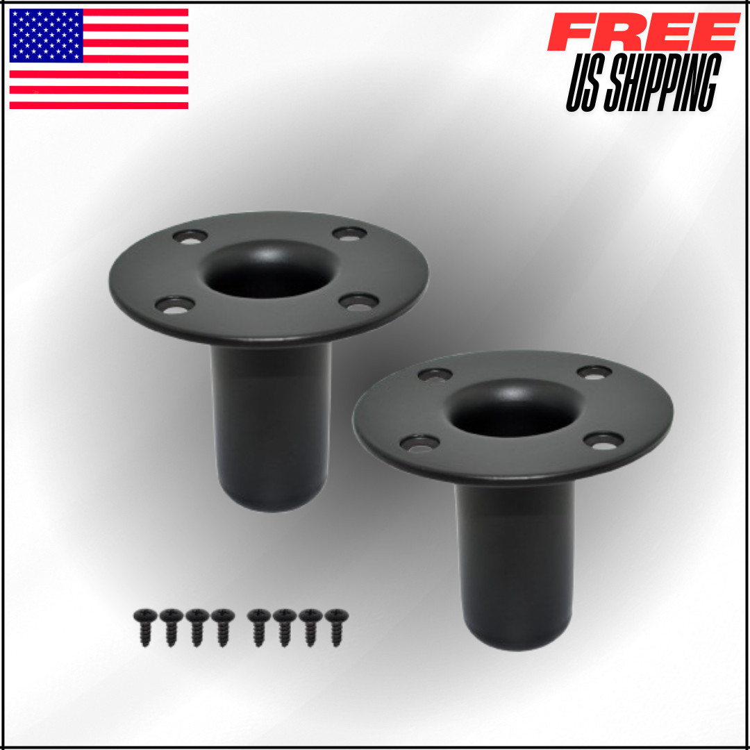 Metal Speaker Stand Top Hat Pole Mount Adapter for PA/DJ Cabinet 4.13"x3.29" 2Pk