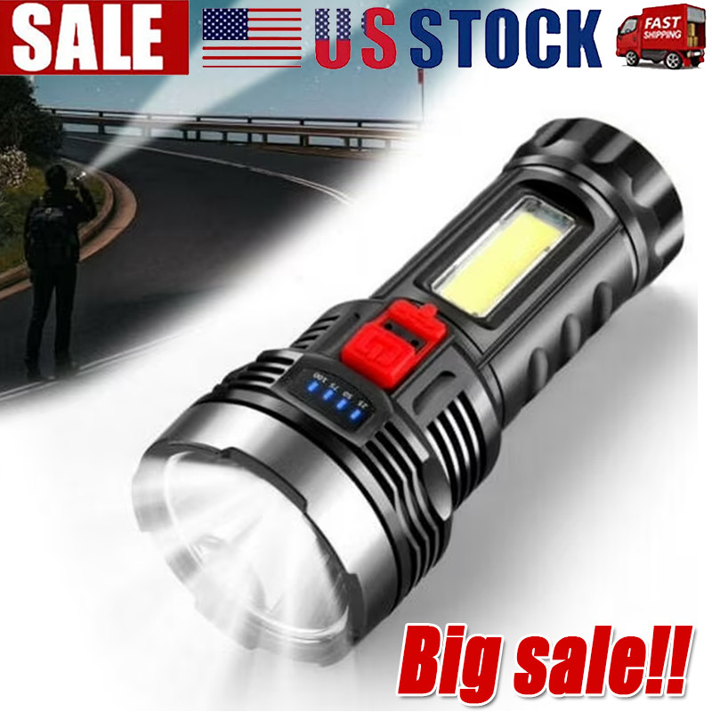 Super Bright 999000000 LM LED Torch Tactical Flashlight Lantern Rechargeable US