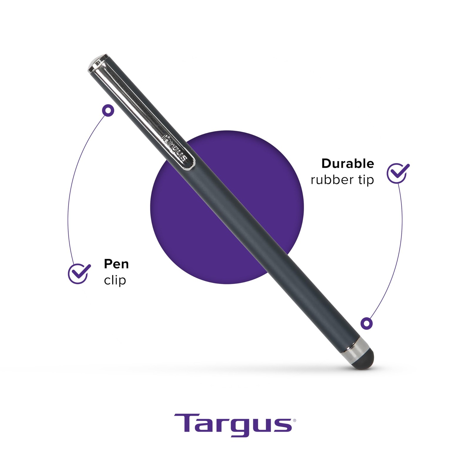 Targus Stylus Pen for Touchscreen Devices Note Taking Drawing iPad iPhone Black