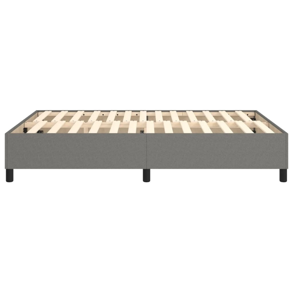 Box Spring Bed Frame Dark Gray Fabric (US/AU Only)