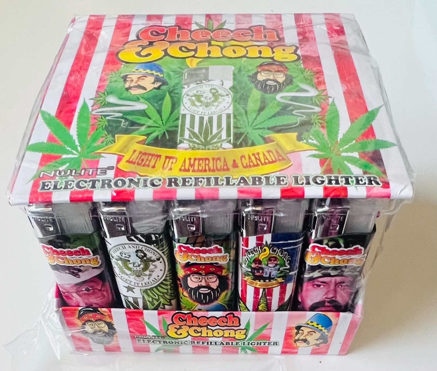 25 CHEECH & CHONG Electronic Refillable Lighters without Gas