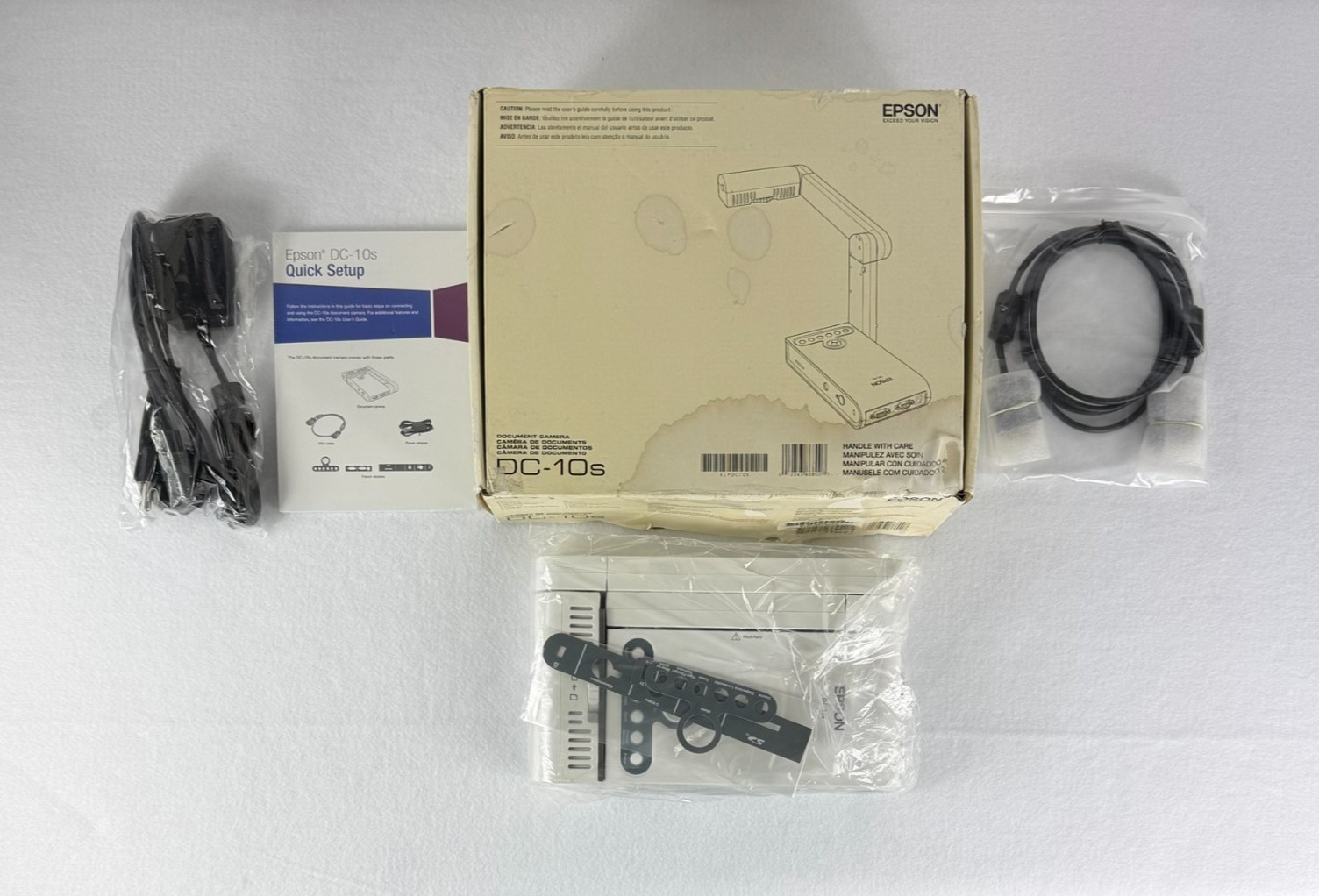 EPSON DC-10s Document Camera Visualizer Open Box Complete w/ Cables ELPDC10S