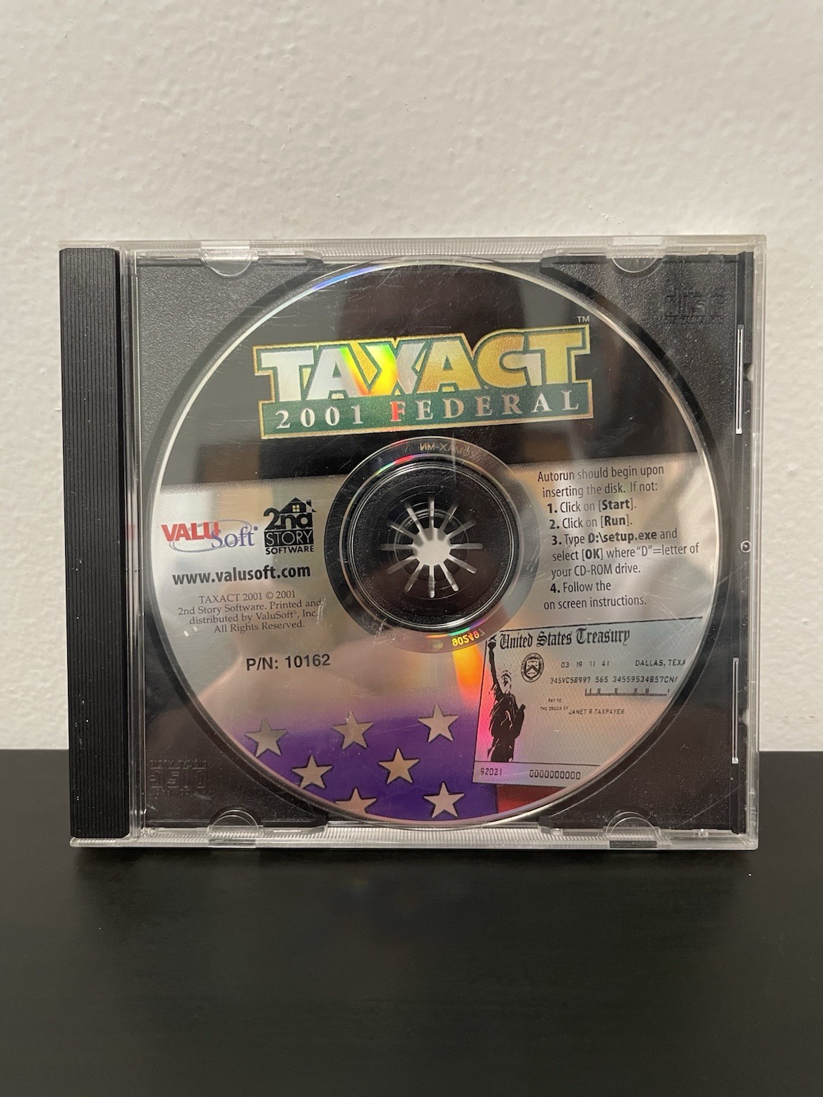 TaxCut 2001 Federal PC CD ROM Valusoft Taxes Debt Return Computer Software Tax
