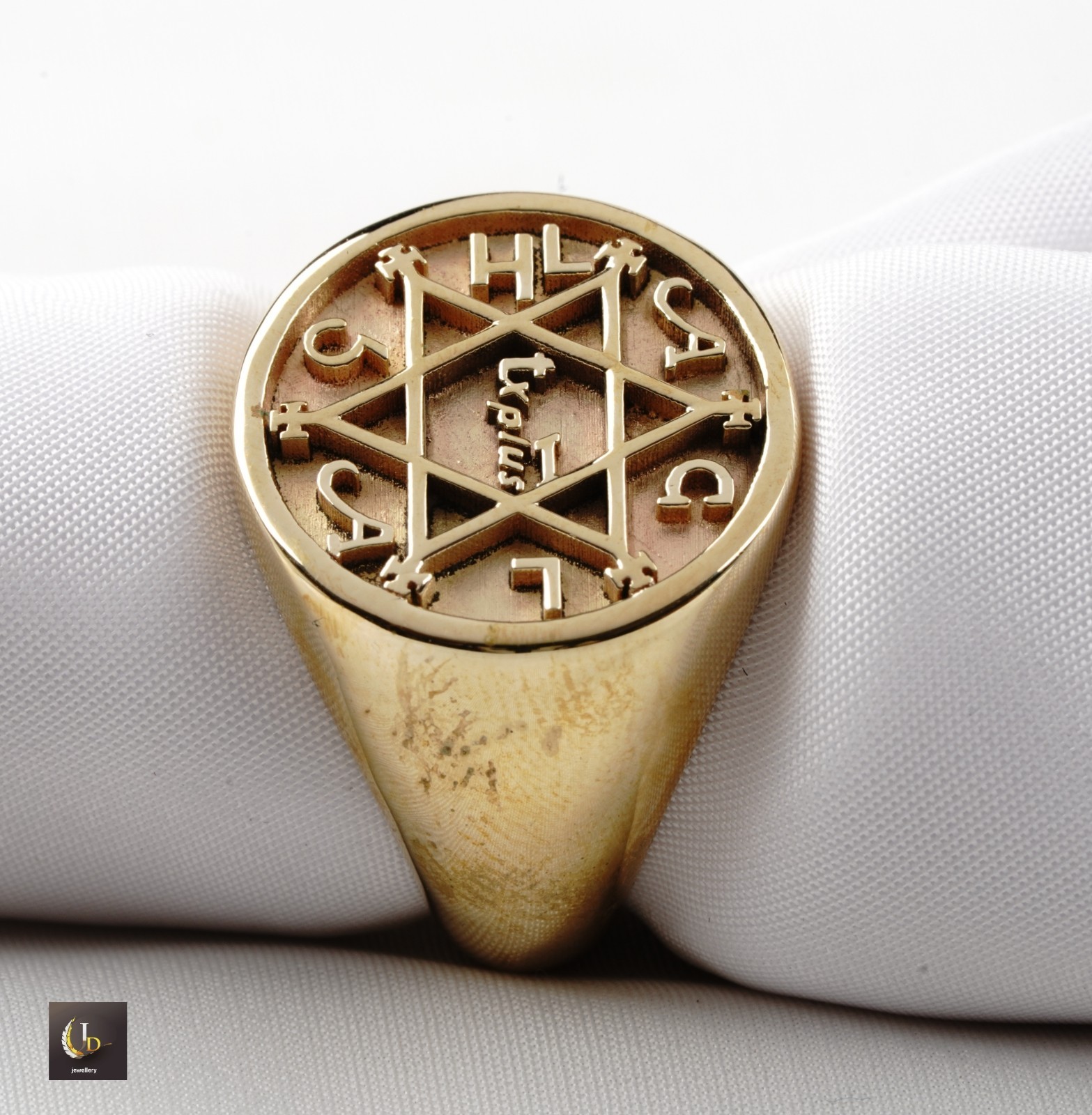 Goetia Hexagram Ring, Seal of King Solomon Ring,Star of David Kabbalah Amulet
