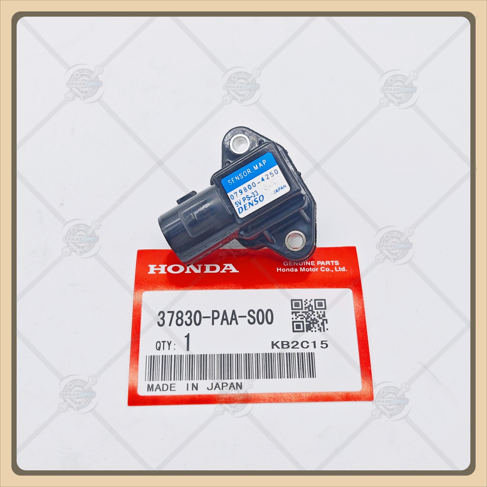 OEM For Honda MAP Sensor JAPAN DENSO 37830-PAA-S00 Manifold Air Pressure