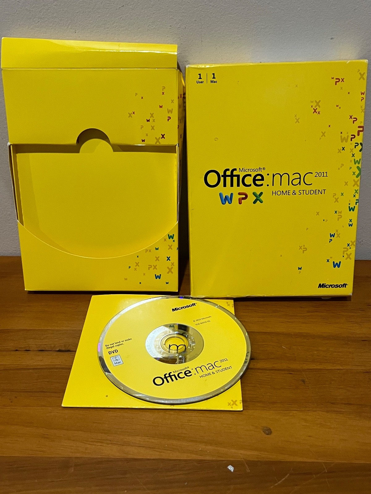 Microsoft Office Mac 2011 Home & Student WPX w/ Product Key.