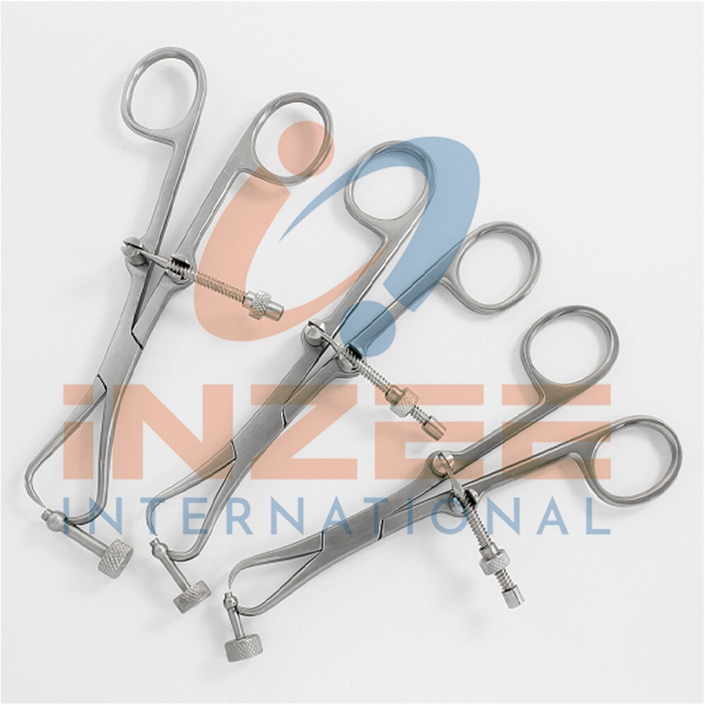 Plate Holding & Drill Guide Forceps (Set of 3) Veterinary Orthopedic Instruments