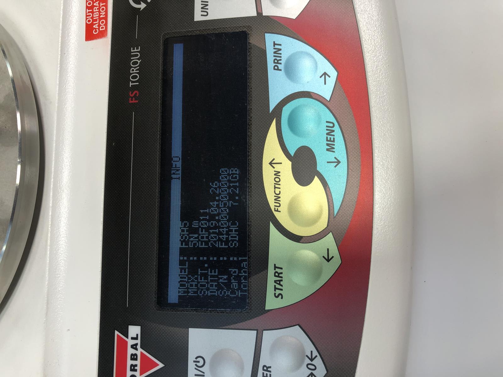 FSA5 Torbal Cap Tester FS Torque gauge 5 n/m