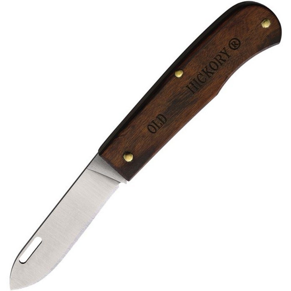 Old Hickory Pocket Knife 2.75" Stainless Blade Brown Wood Handle - 7022