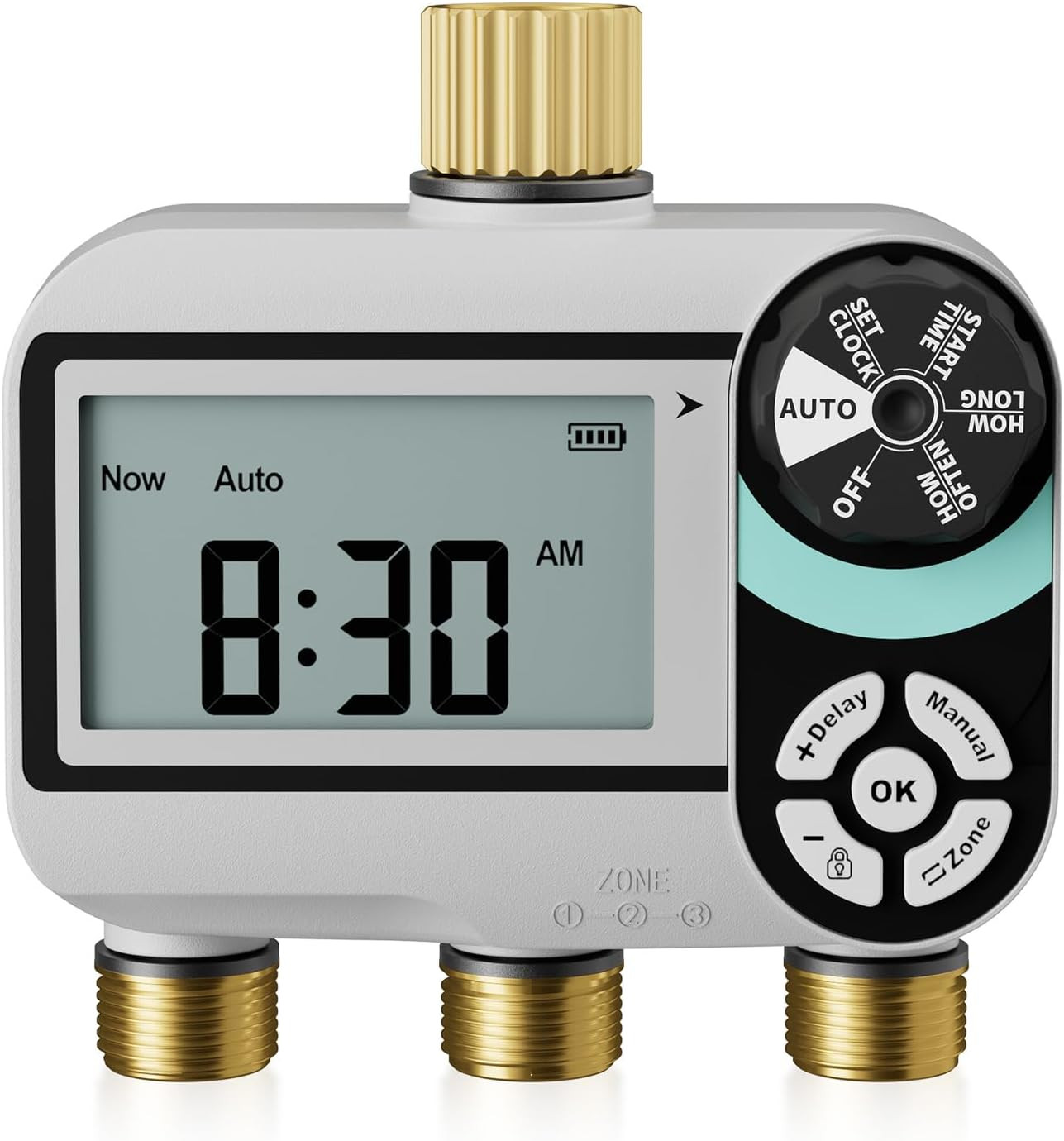 QUOBAS Brass Sprinkler Timer for Garden Hose, Programmable Water Timer for Hose