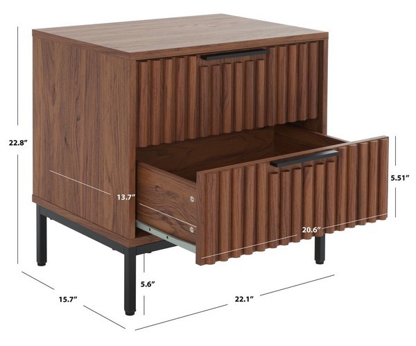 Safavieh LYLIA 2 DRAWER NIGHTSTAND, Reduced Price 2172782972 NST9605A