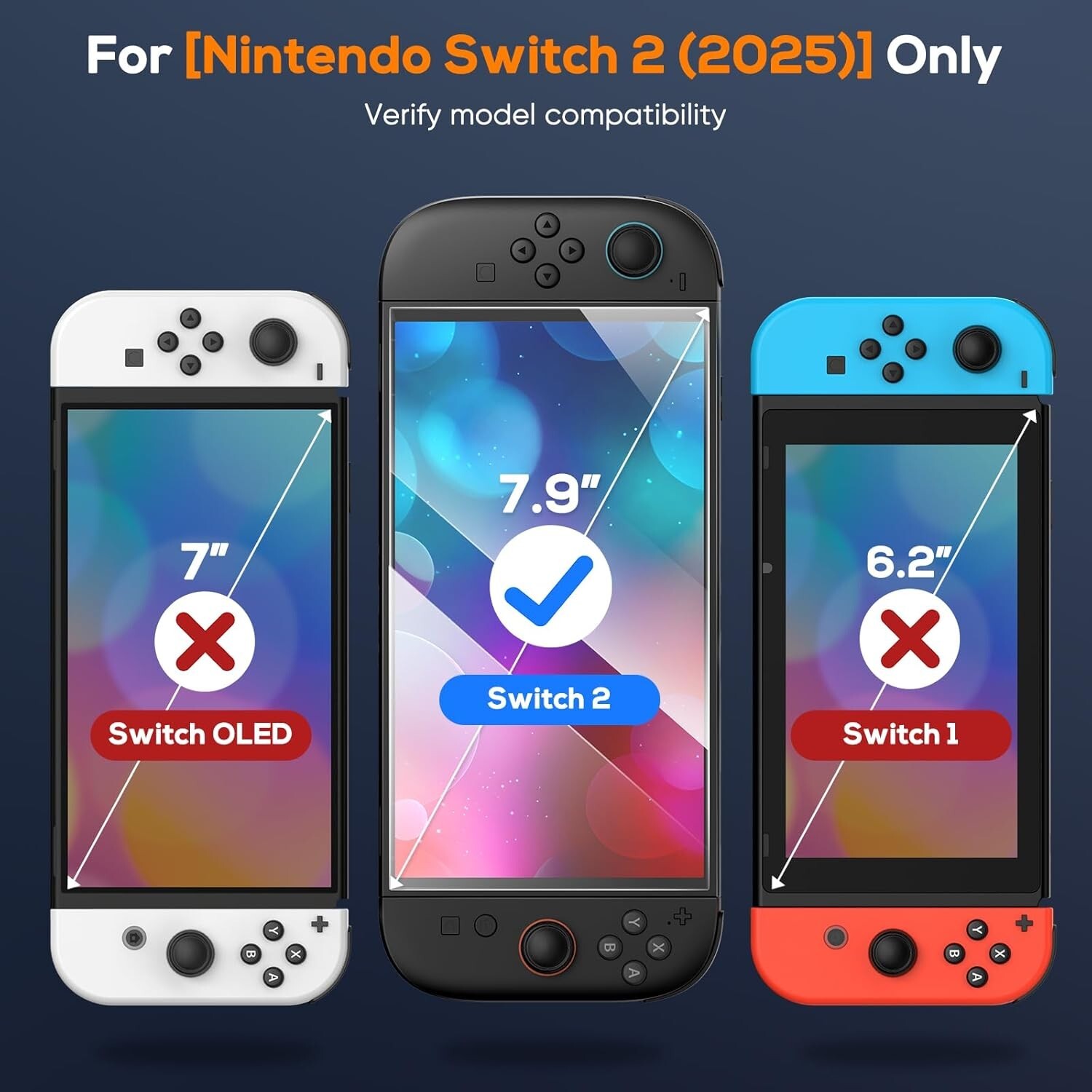 4-Pack Screen Protector for Nintendo Switch 2 Tempered Glass w Alignment Frame