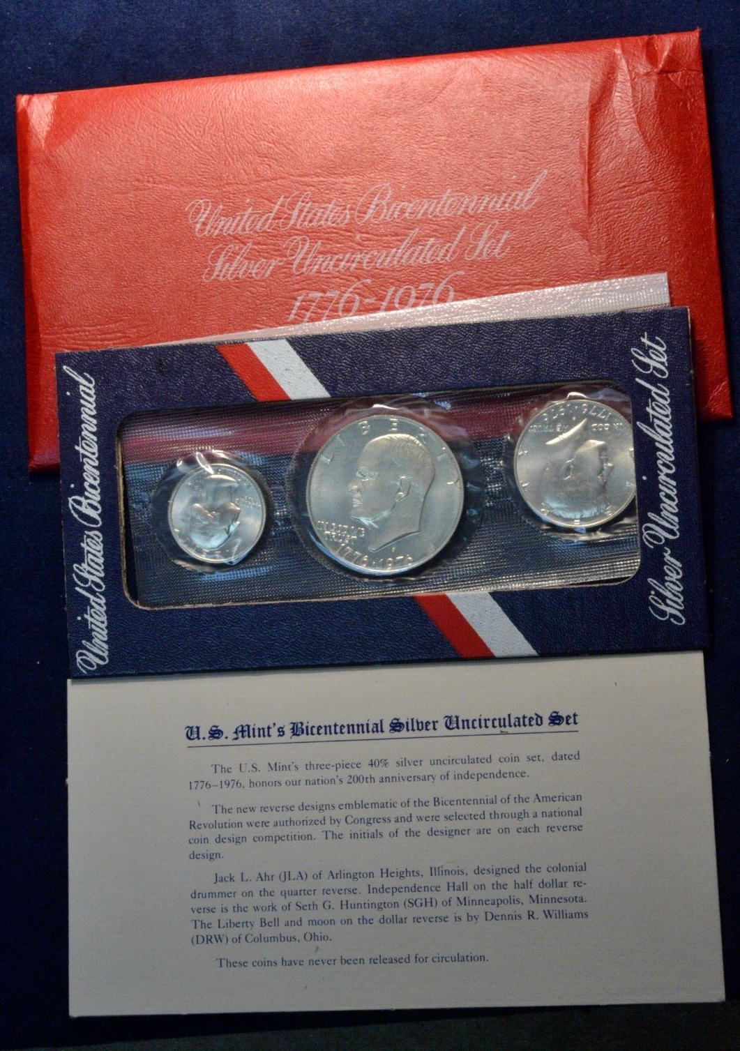 1976 Bicentennial Silver Uncirculated Mint Set Red Envelope OGP