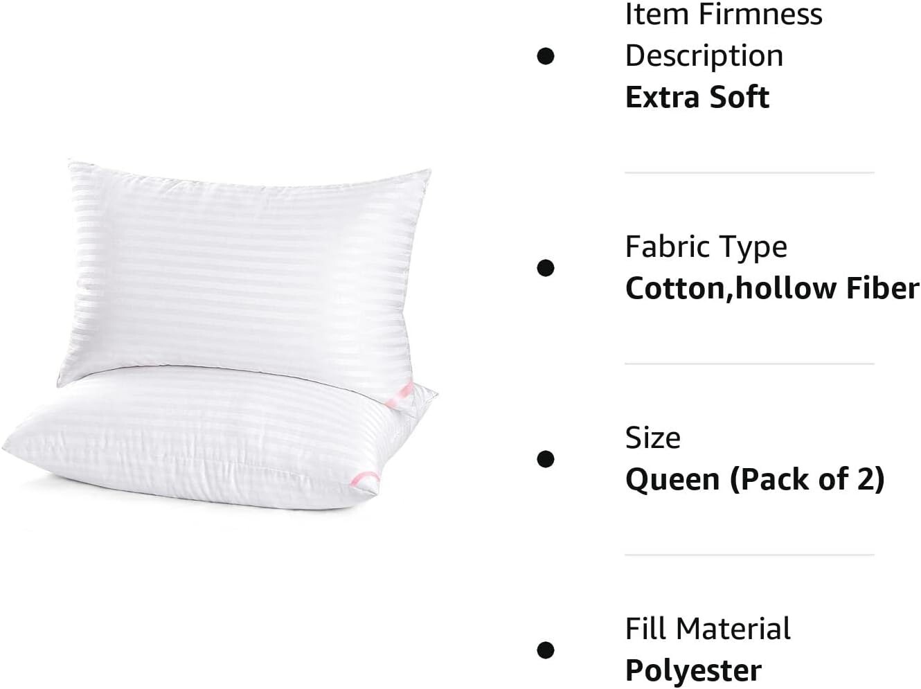 Hotel Collection Pillows 2-Pack Queen Size NEW