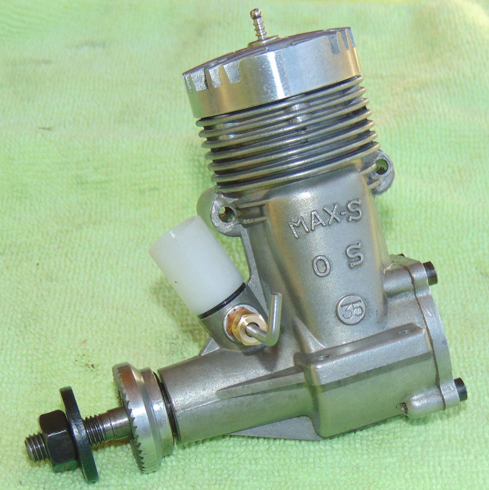 OS Max 35 CL Stunt Model Airplane Engine, cleaned with box .