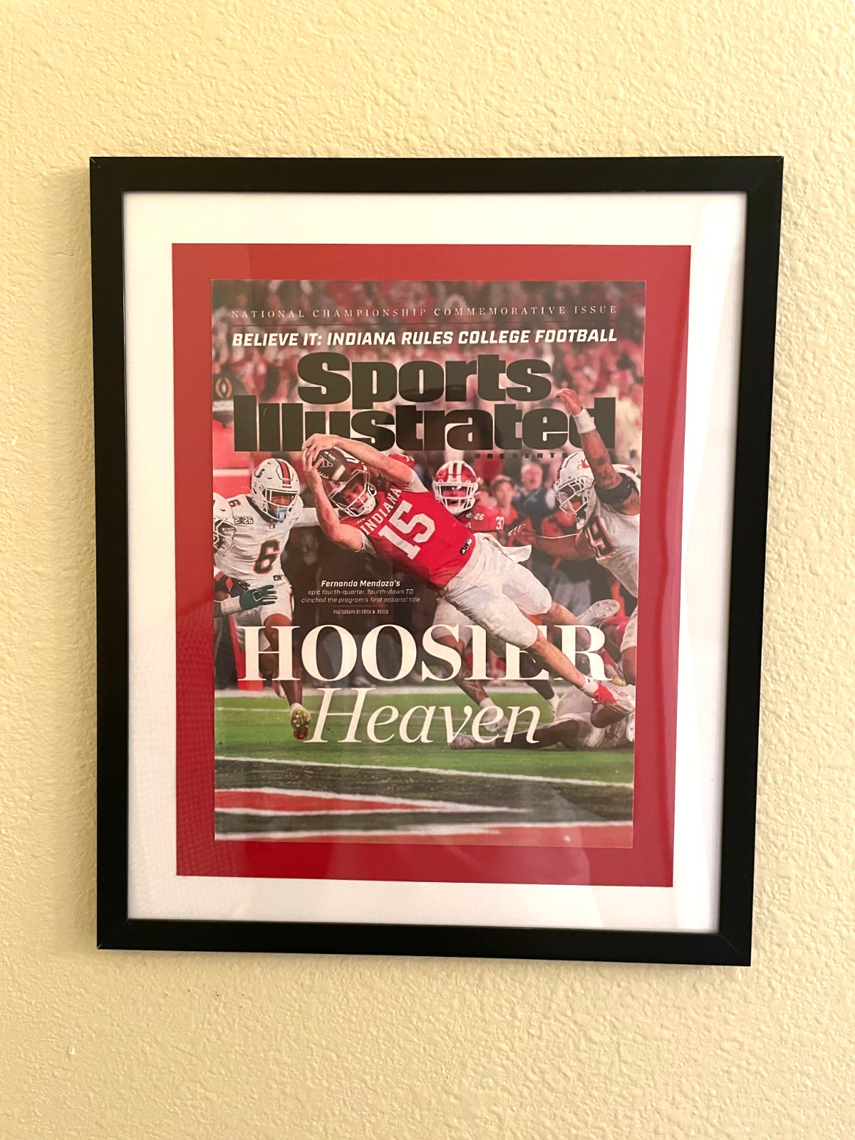 Framed Sports Illustrated Cover Print - Indiana Football Natl Champions 2026