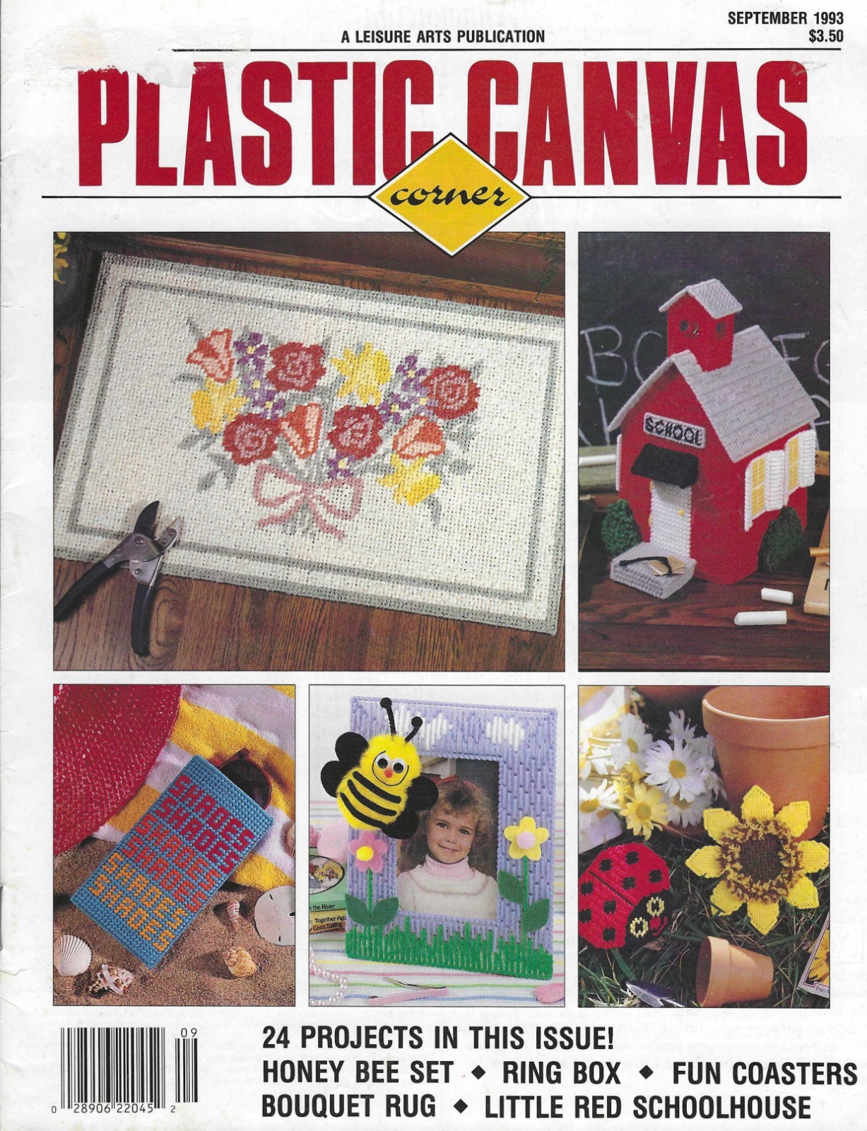 Plastic Canvas Corner Magazine ~ September 1993 Leisure Arts  24 Projects