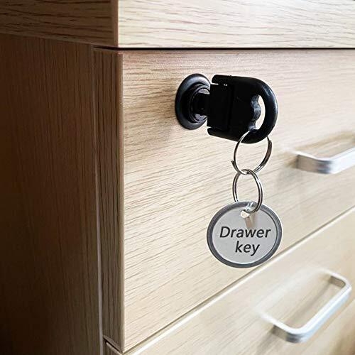 Paper Key Tags - 100 Pack Paper Key ID Label Name Tags with Split Ring, Keychain