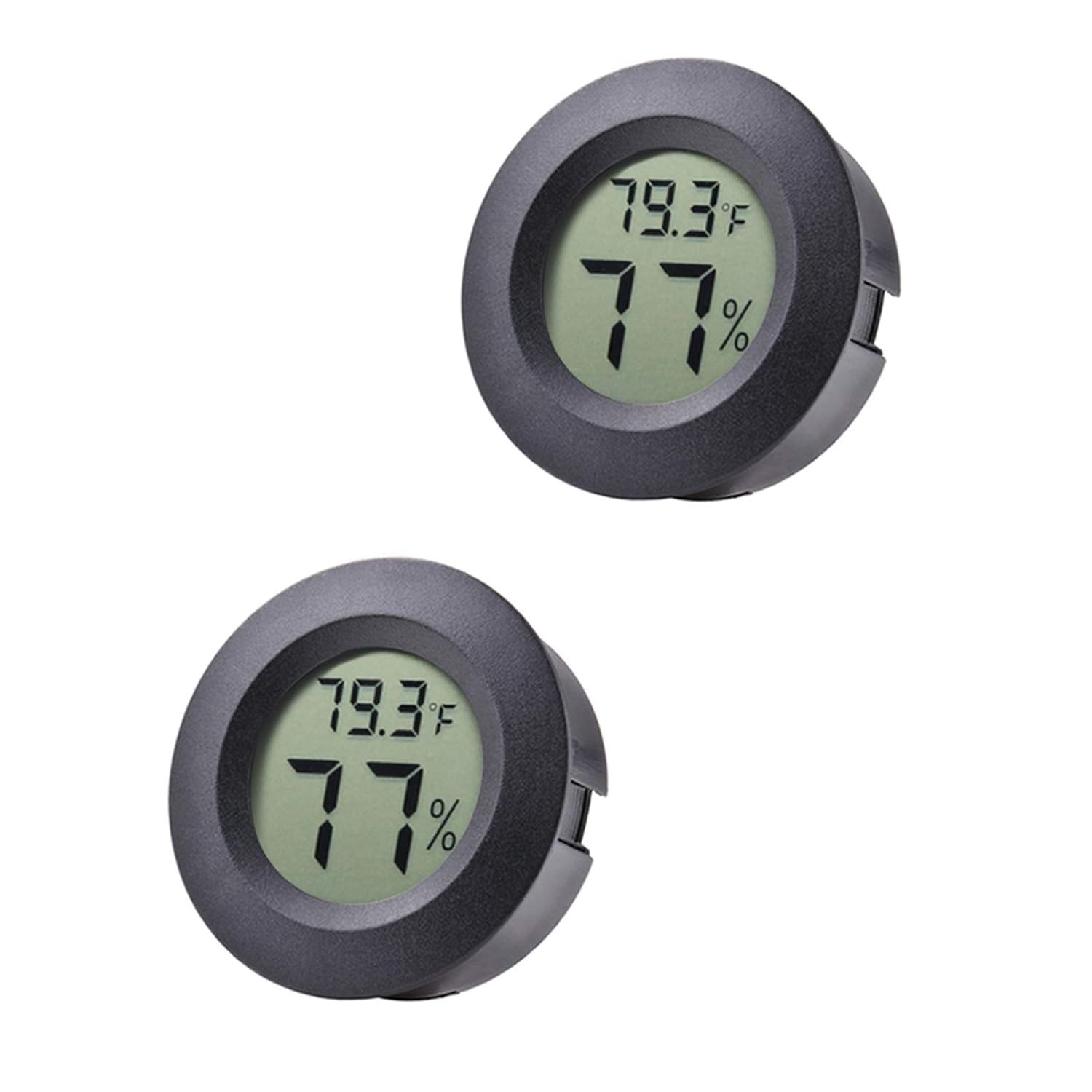 2-Pack Mini Hygrometer Thermometer Fahrenheit or Celsius Meter Digital LCD...