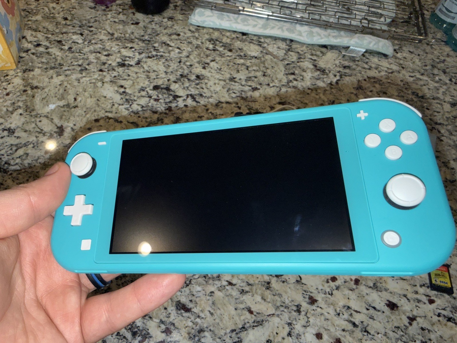 Nintendo Switch Lite Turquoise Handheld Console, Carrying Case, & Game W/Charger