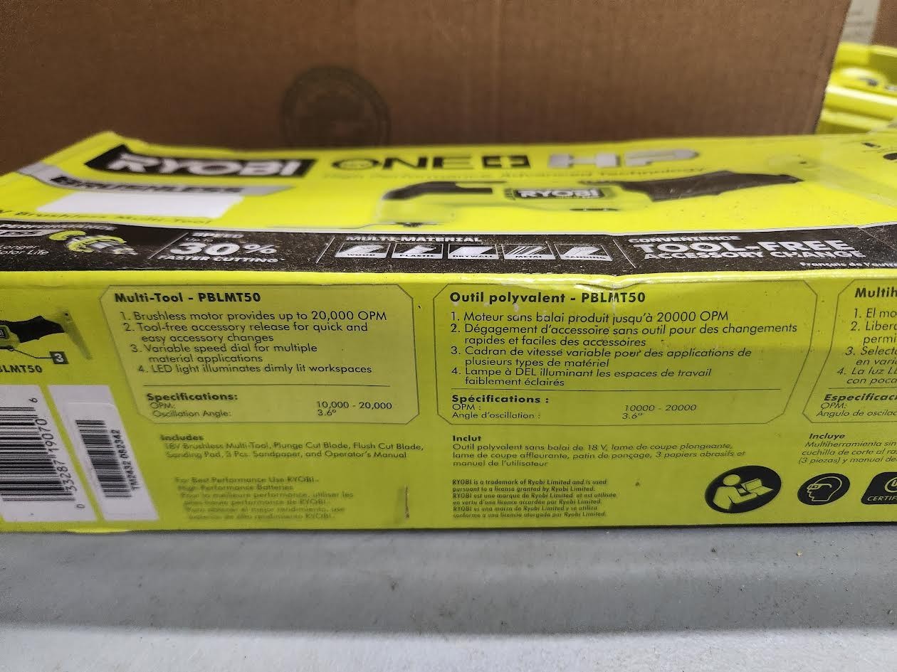RYOBI 18V Brushless Multi-Tool PBLMT51B