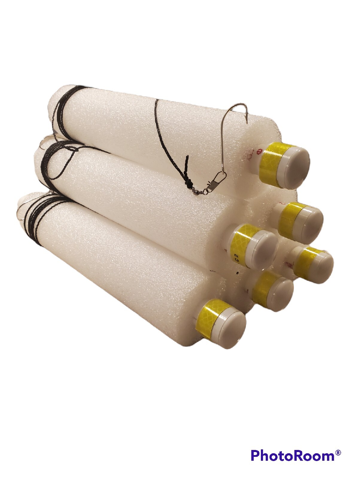 Catfish Jugline Noodle Fishing kayaking Jugs WHITE 6 lot  2.5in X 13in 7ft Drop