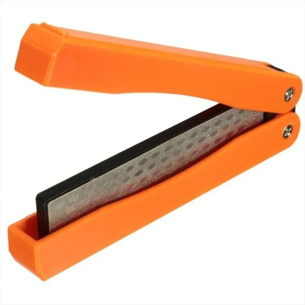 1pc Portable Folding Diamond Knife Sharpener Outdoor Double Sided Whetstone
