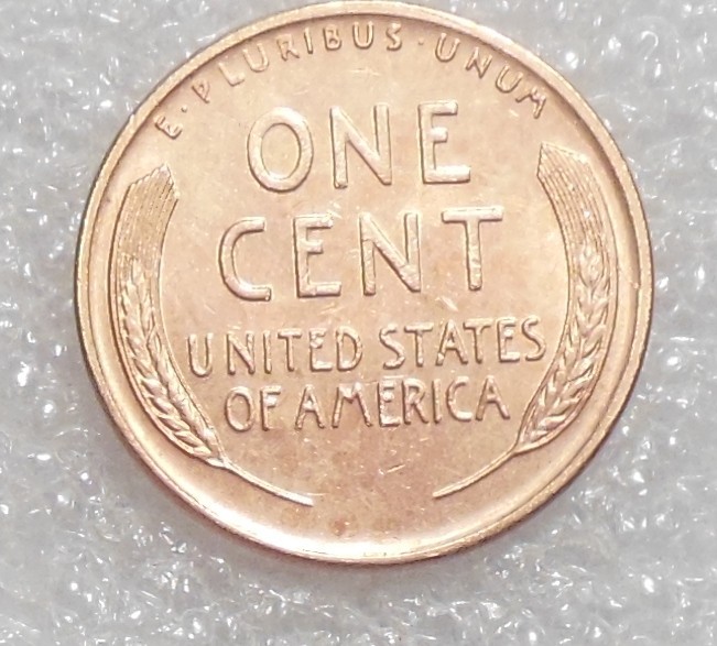 1941 S large S RED Uncirculated Wheat Cent
