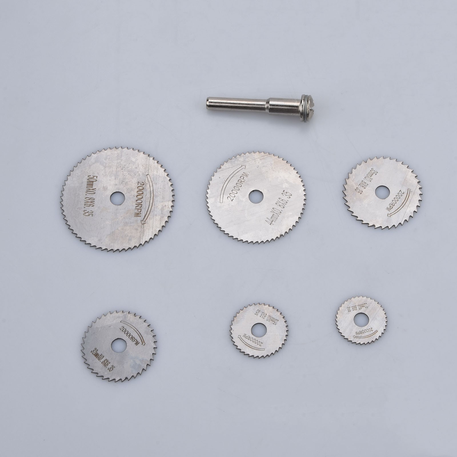 6Pcs Circular Saw Disc Set Dremel Mini Drill Rotary Tool Wood Cutting Blade Set.