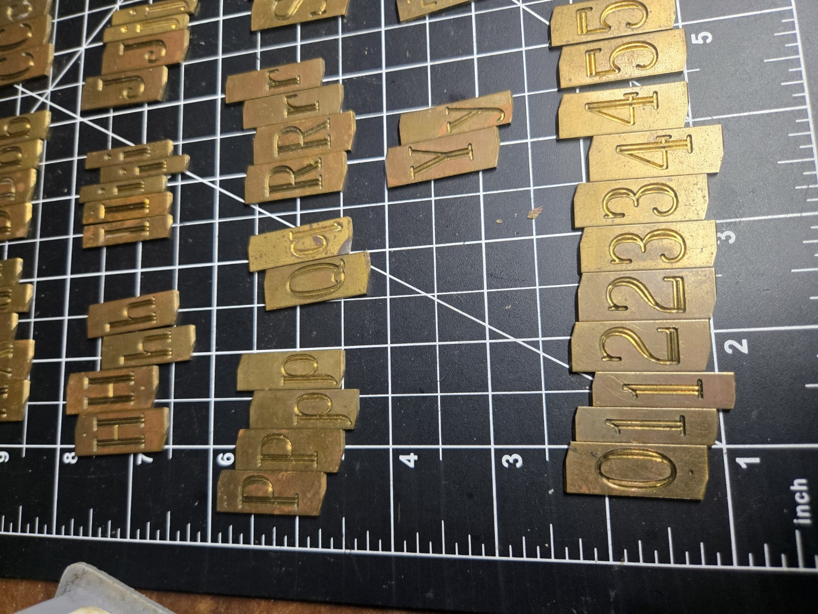 New Hermes Brass Engraving Font Set 35-310 Double Line Upper & Lower Case