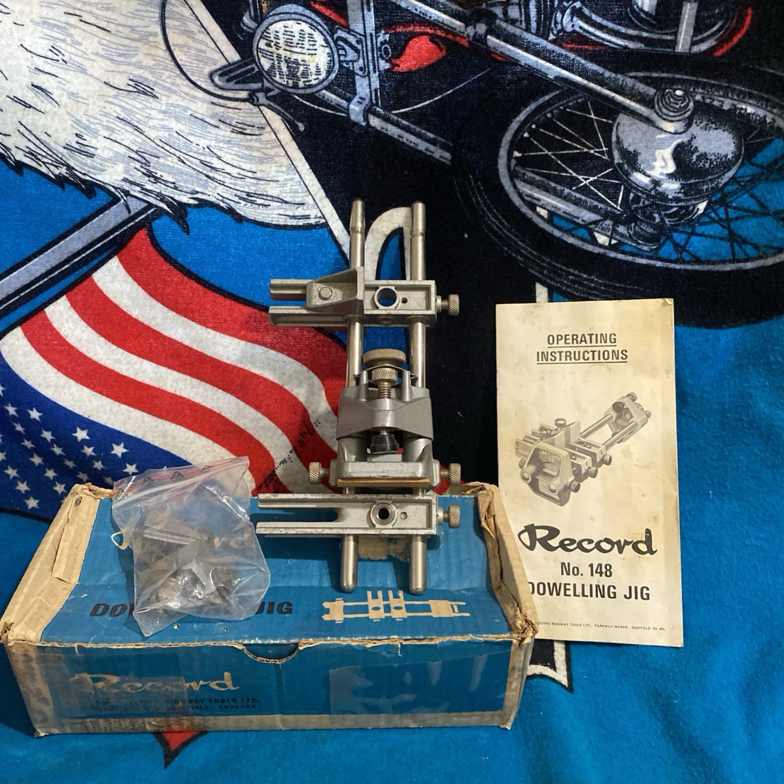 Vintage Record No. 148 Dowelling Jig w/ Original Box And Instructions 2