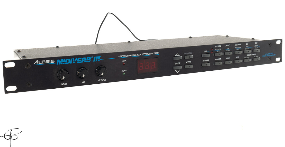Alesis Midiverb III 16 Bit Digital Effects Processor with Power Supply