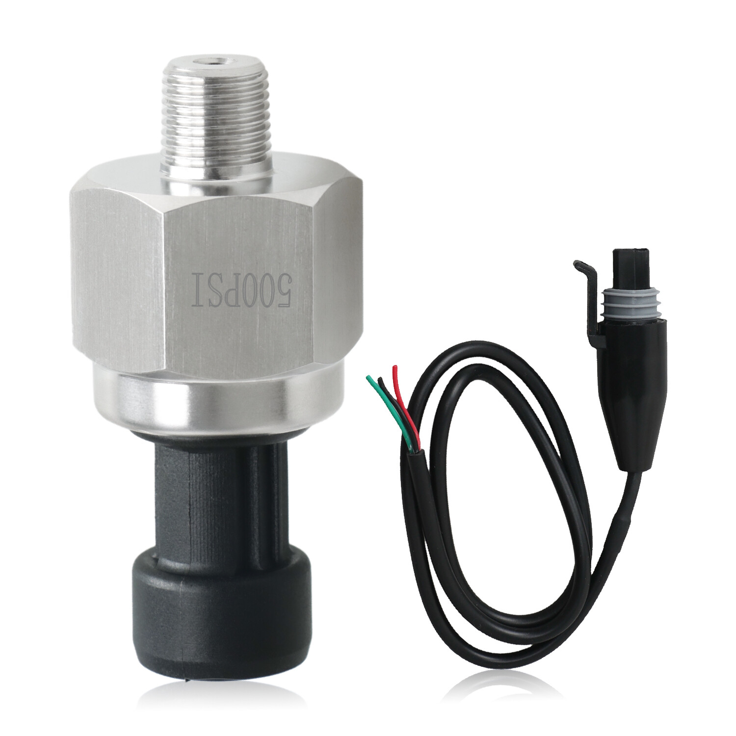 Universal Stainless Steel Pressure Sensor 1/8" NPT Connector 500PSI for Oil Fuel
