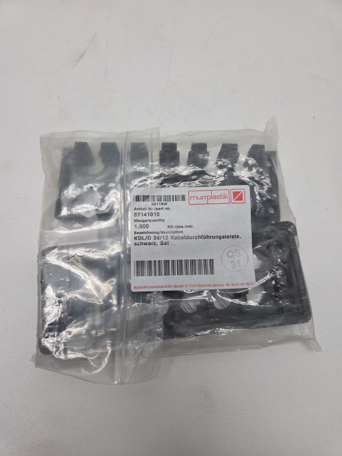 Murrplastik 87141010 KDL/D 24/12 Cable Entry Frame Set Black New Sealed