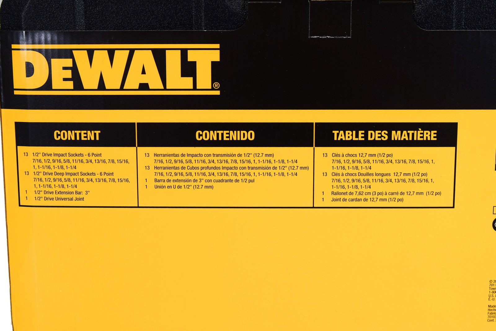 DeWalt DWMT19244 1/2" Drive SAE Impact Socket Set (28 Piece)