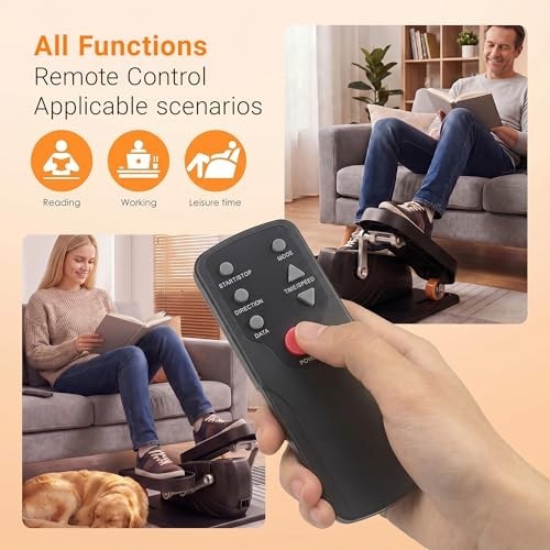 Elliptical Machine Under Desk 12 Auto Modes Remote Control Seated Pedal