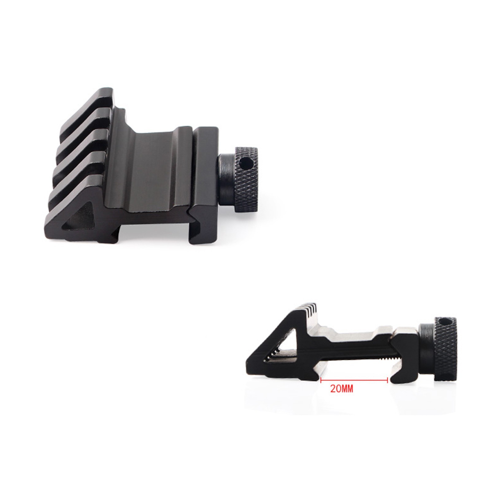 Tactical 45 Degree Angle Offset Rail Adapter Picatinny Rails Mount Base Hunting
