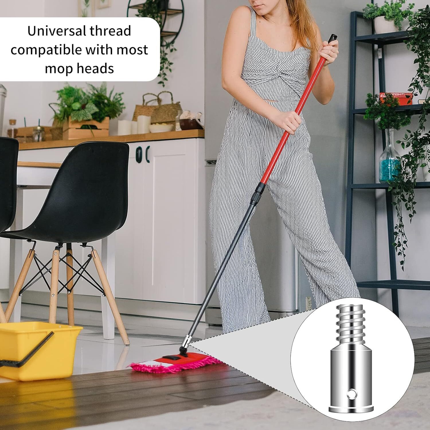 Thread Tip Replacement,Ultra Threaded Tip Repair Kit 1 Inch Extension Pole Adapt
