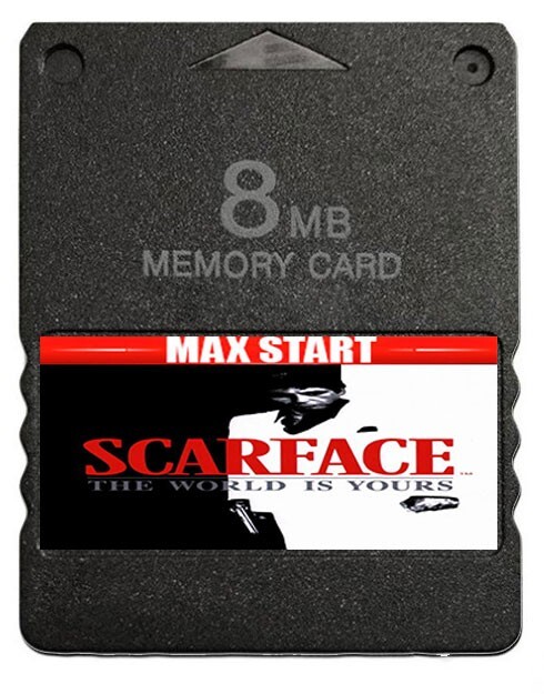 Scarface The World Is Yours Max Start PlayStation 2 Memory Card Completed Saves