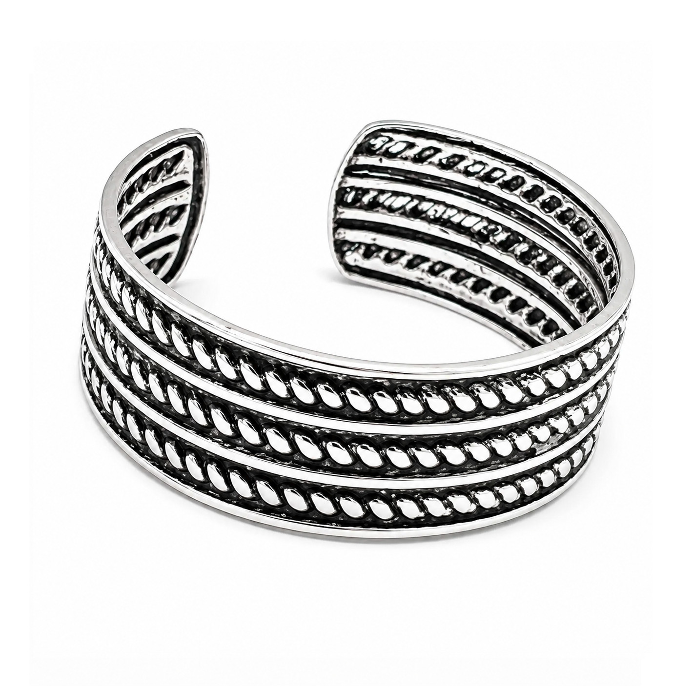 Toe Ring Celtic Rope 925 Silver Band Adjustable Saxon Style Braided Jewellery